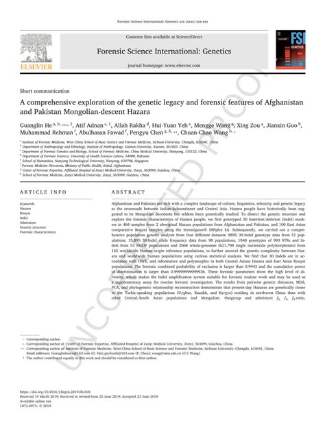 hazara dna|A comprehensive exploration of the genetic legacy and forensic features.